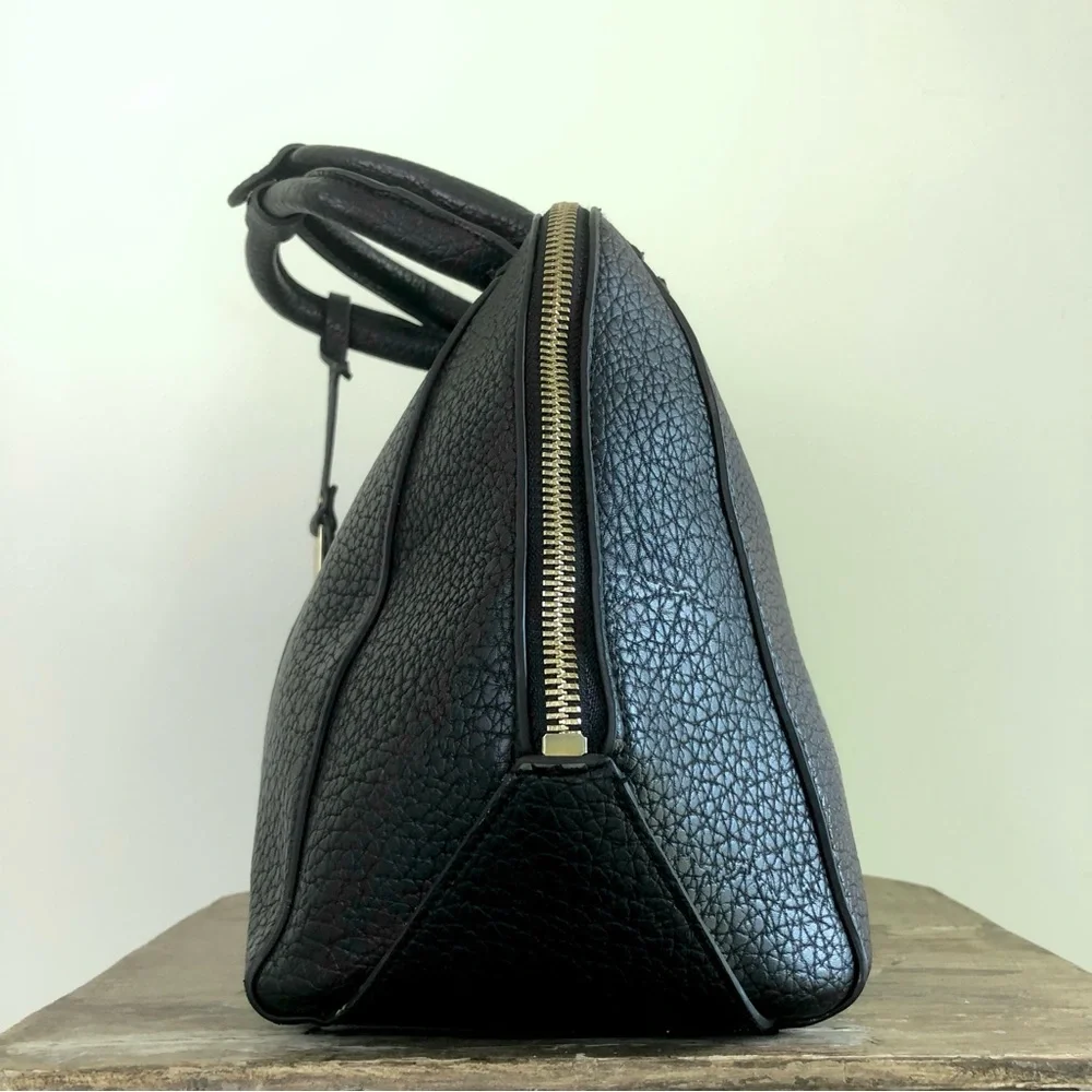 Kenzie Bag Black Tote Shoulder Gold-Tone Faux Leather Strap Medium Crossbody - Picture 5 of 16